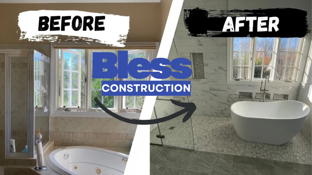 Modern bathroom renovation design with cost breakdown and fixtures installed by professionals