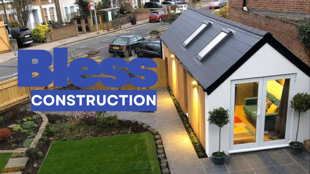 Modern garage conversion into living space with stylish interior design in the UK